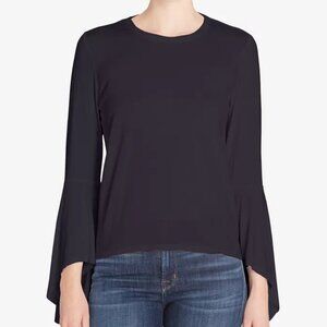 LOFT Dark Blue Flared Sleeve Blouse